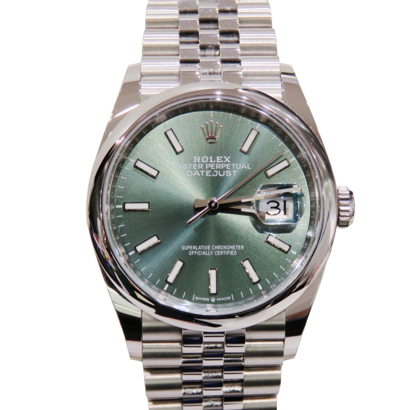 ROLEX (ロレックス) デイトジャスト36 腕時計 126200 ミントグリーン