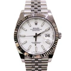 C-066 ROLEX (����å���) �ǥ��ȥ��㥹��41 �ӻ��� 126334 �ۥ磻�ȥС� SS/WG ����ӥ꡼ ��°�ʴ��� ������� ���Ź