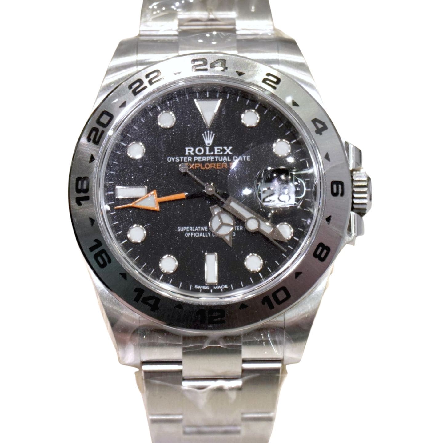 新品・未使用【ROLEX（ロレックス）レザー製のトレイ２種セット】 D-028 ROLEX (ロレックス) エクスプローラーⅡ 腕時計 216570 ブラック