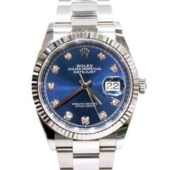 D-035 ROLEX (����å���) �ǥ��ȥ��㥹��36 �ӻ��� 126234G �֥롼 10P������ SS/WG ���������� ��°�ʴ��� ����� ���Ź