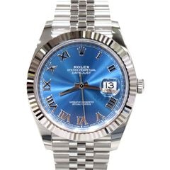 D-214 ROLEX (����å���) �ǥ��ȥ��㥹��41 �ӻ��� 126334 ���������֥롼 SS/WG ����ӥ꡼ 3����Ĵ�� ��°�ʴ��� ̤���� ���Ź