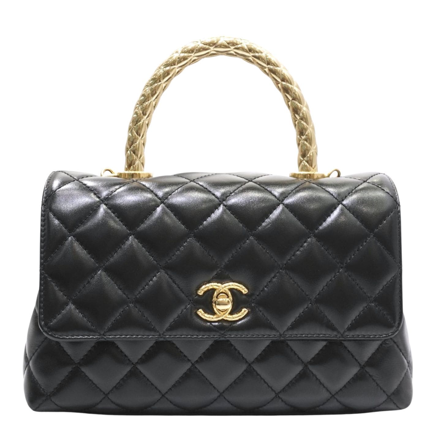 CHANEL (シャネル) ココハンドル24(XS) ブラック(G金具) カーフ 未使用