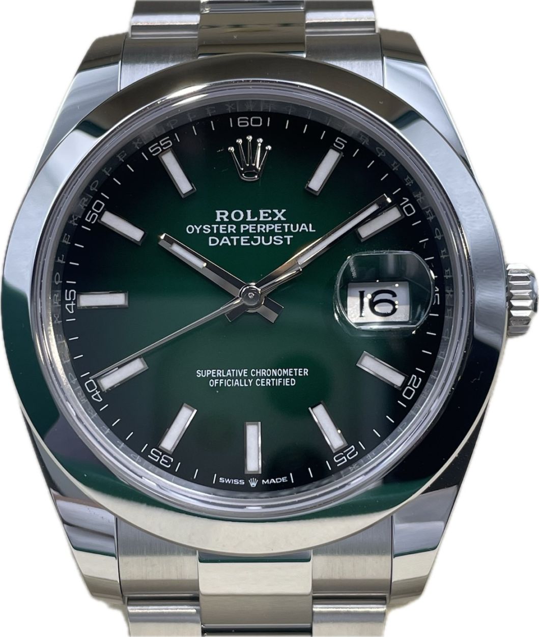 ROLEX ロレックス デイトジャスト41 126300 腕時計_x000D_
 ステンレススチール スレートローマン文字盤 自動巻き メンズ【中古】472 ROLEX (ロレックス) デイトジャスト41 126300 グリーンオンブレ