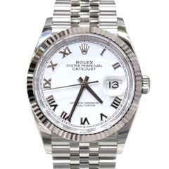 E-105 ROLEX (����å���) �ǥ��ȥ��㥹��36 �ӻ��� 126234 �ۥ磻�ȥ����ޥ� SS/WG ����ӥ꡼ ��°�ʴ��� ̤���� ���Ź