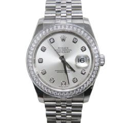 E-010 ROLEX (����å���) �ǥ��ȥ��㥹��36 �ӻ��� 116244 ����С� 10P������ SS/WG ����ӥ꡼ ��°�ʴ��� ��� ���Ź