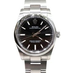 E-030 ROLEX (����å���) �����������ѡ��ڥ��奢��34 �ӻ��� 124200 �֥�å� SS ���������� ��°�ʴ��� ����� ���Ź