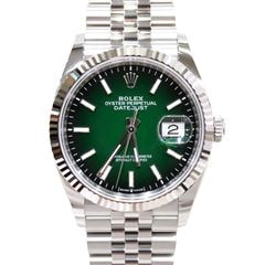 E-080 ROLEX (����å���) �ǥ��ȥ��㥹��36 �ӻ��� 126234 ���꡼�󥪥�֥� SS/WG �ե른��� ̤Ĵ�� ��°�ʴ��� ̤���� ���Ź