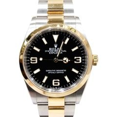 E-113 ROLEX (����å���) �������ץ����顼36 �ӻ��� 124273 �֥�å� SS/YG ���������� ��°�ʴ��� ����� ���Ź