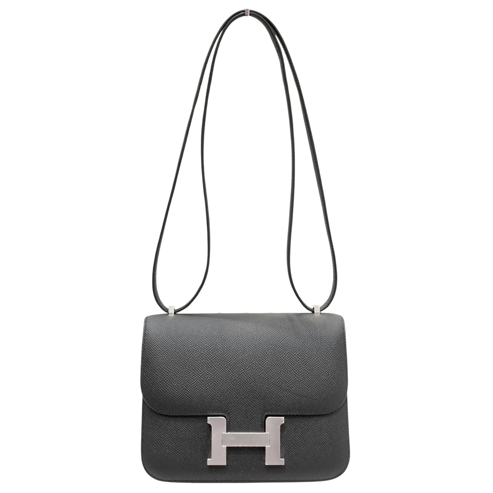 HERMES (エルメス) コンスタンスミニ ミロワール ブラック(SV金具 
