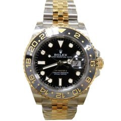 E-180 ROLEX (����å���) GMT�ޥ������� �ӻ��� 126713GRNR �֥�å� SS/YG ����ӥ꡼ ̤Ĵ�� QR�������դ� ��°�ʴ��� ̤���� ���Ź