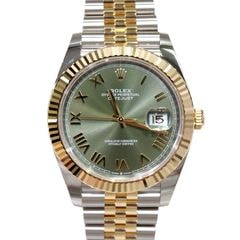 E-203 ROLEX (����å���) �ǥ��ȥ��㥹��41 �ӻ��� 126333 ���꡼�֥��꡼������� SS/YG �ե른��� ̤Ĵ�� ��°�ʴ��� ̤���� ���Ź