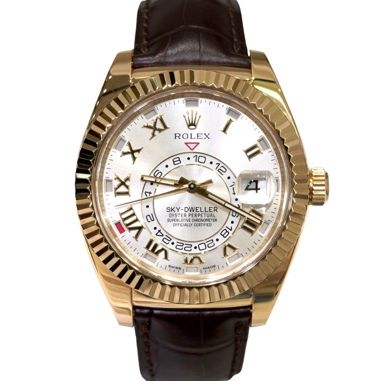 F-061 ROLEX (ロレックス) スカイドゥエラー 腕時計 326138 シルバー