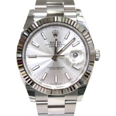 F-065 ROLEX (����å���) �ǥ��ȥ��㥹��41 �ӻ��� 126334 ����С� SS/WG ���������� ��°�ʴ��� ̤���� ���Ź