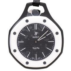 F-224 AUDEMARS PIGUET �� Swatch (�����ǥޡ��ԥ� �� �������å�) �������ݥå� OHCO NEGRO ���� SSX03W101N �֥�å� SWATCH BIOCERAMIC ��°�ʴ��� ̤���� ���Ź