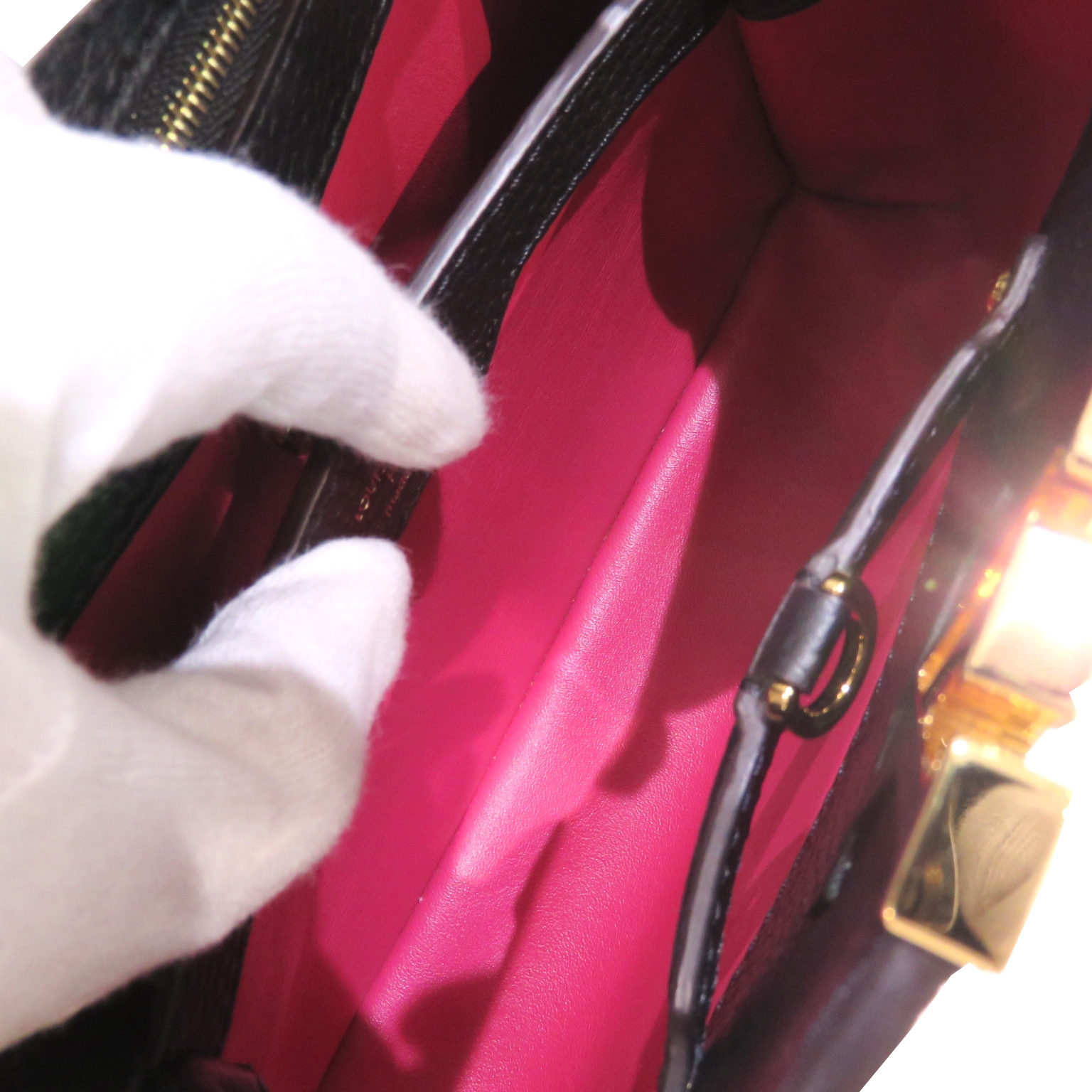 LOUIS VUITTON (�륤�����ȥ�) ���ץ�����BB  �ϥ�ɥХå� ���������Хå� M94755 �֥�å�(G���) �ȥ���쥶�� ���A Y19 ���Ź