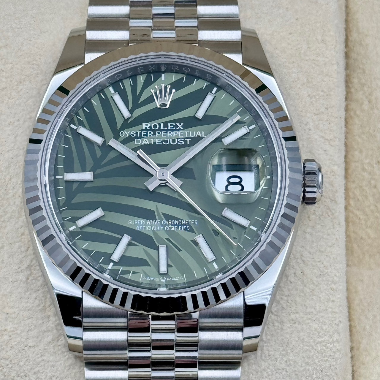 ROLEX (����å���) �ǥ��ȥ��㥹��36 �ӻ��� 126234 ���꡼�֥��꡼�� �ѡ��������� SS/WG ���� ̤������ ���ض�Ź CAT-541