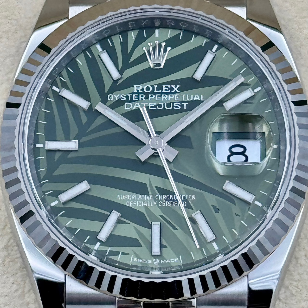 ROLEX (����å���) �ǥ��ȥ��㥹��36 �ӻ��� 126234 ���꡼�֥��꡼�� �ѡ��������� SS/WG ���� ̤������ ���ض�Ź CAT-541