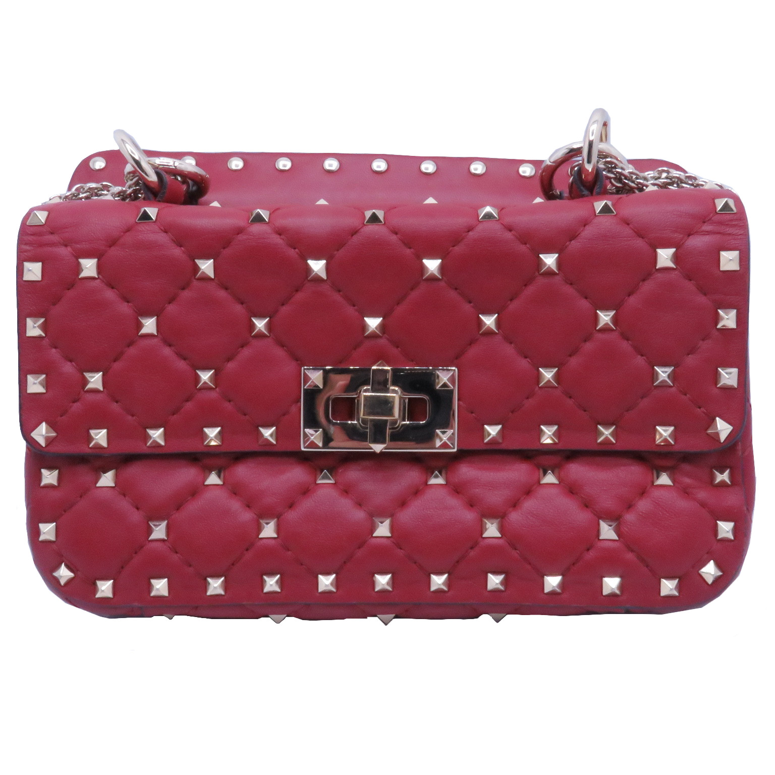 VALENTINO(ヴァレンティノ)/ロックスタッズスパイクショルダー/レッド