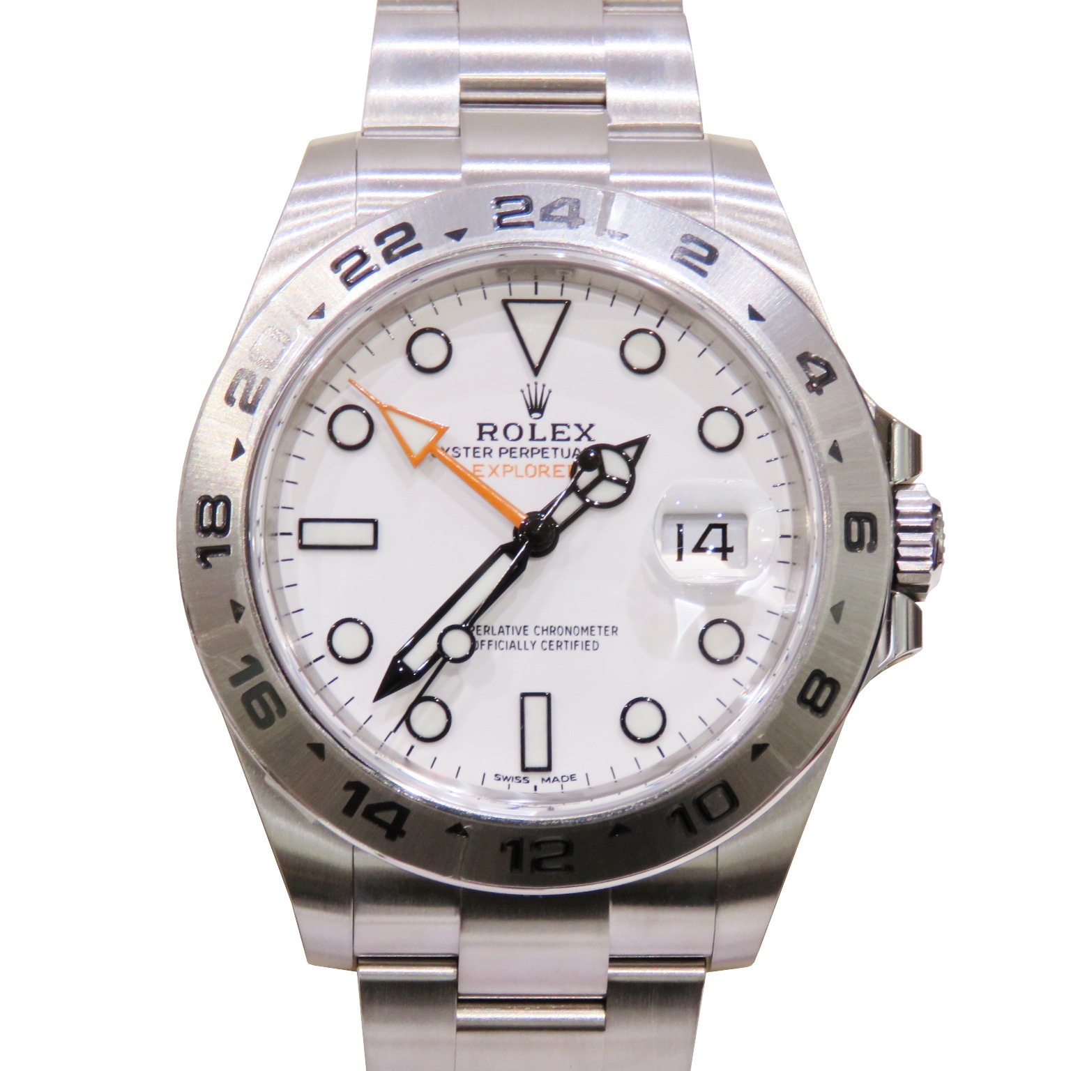 C-188 ROLEX (ロレックス) エクスプローラーⅡ 腕時計 216570 ホワイト
