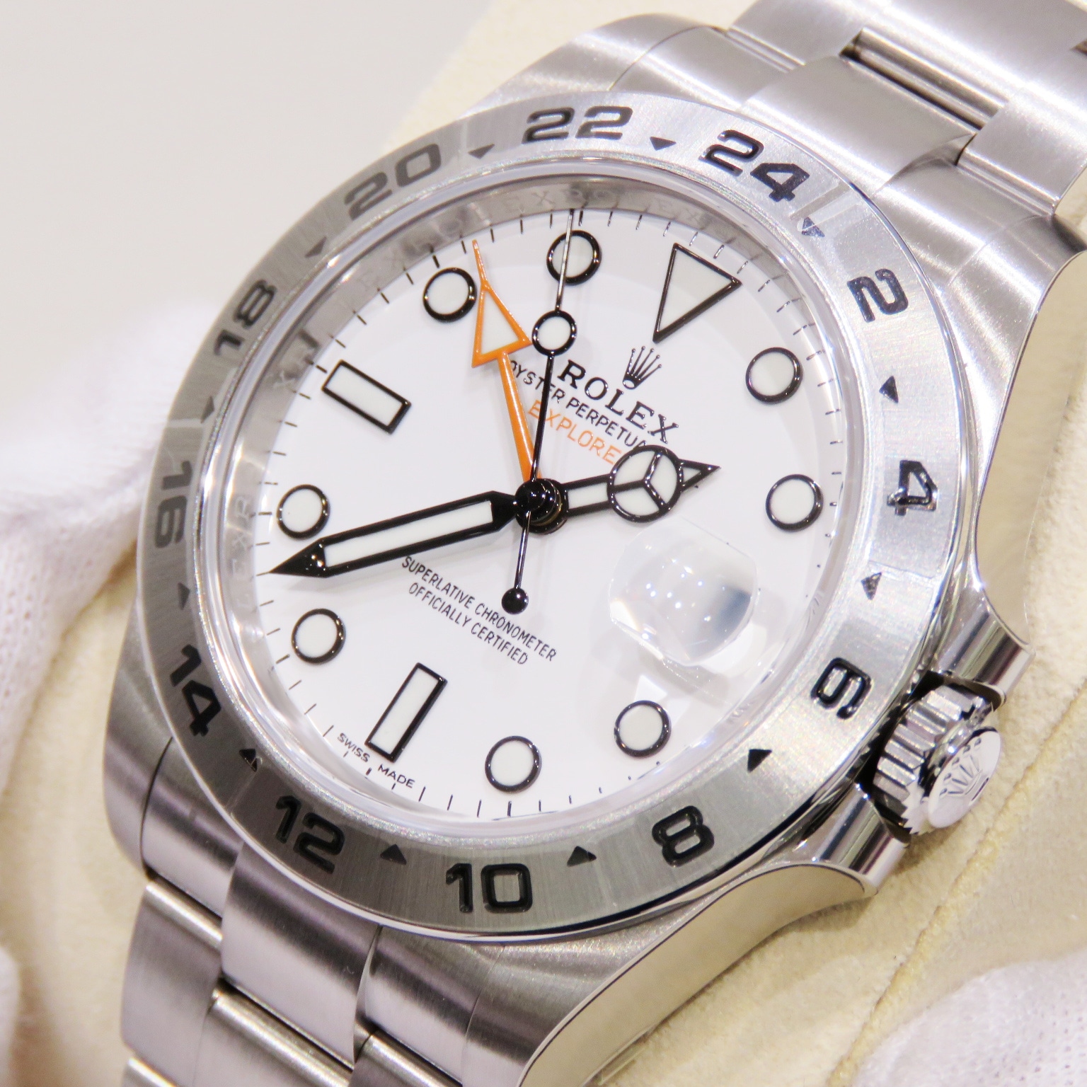 E-041 ROLEX (����å���) �������ץ����顼�� �ӻ��� 216570 �ۥ磻�� SS ���������� ̤Ĵ�� ���ҷ��� ̤����(QR��) ���Ź
