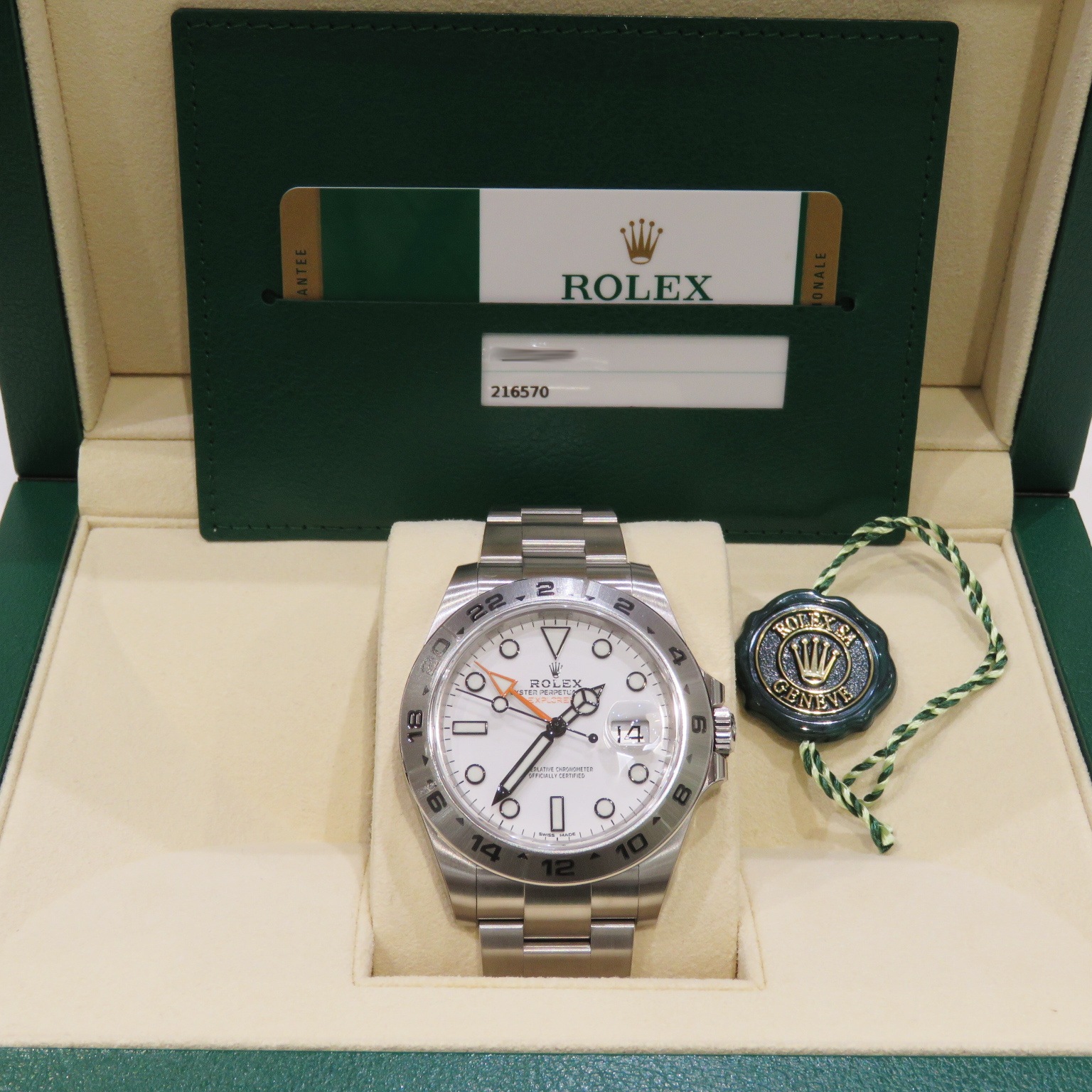 E-041 ROLEX (����å���) �������ץ����顼�� �ӻ��� 216570 �ۥ磻�� SS ���������� ̤Ĵ�� ���ҷ��� ̤����(QR��) ���Ź
