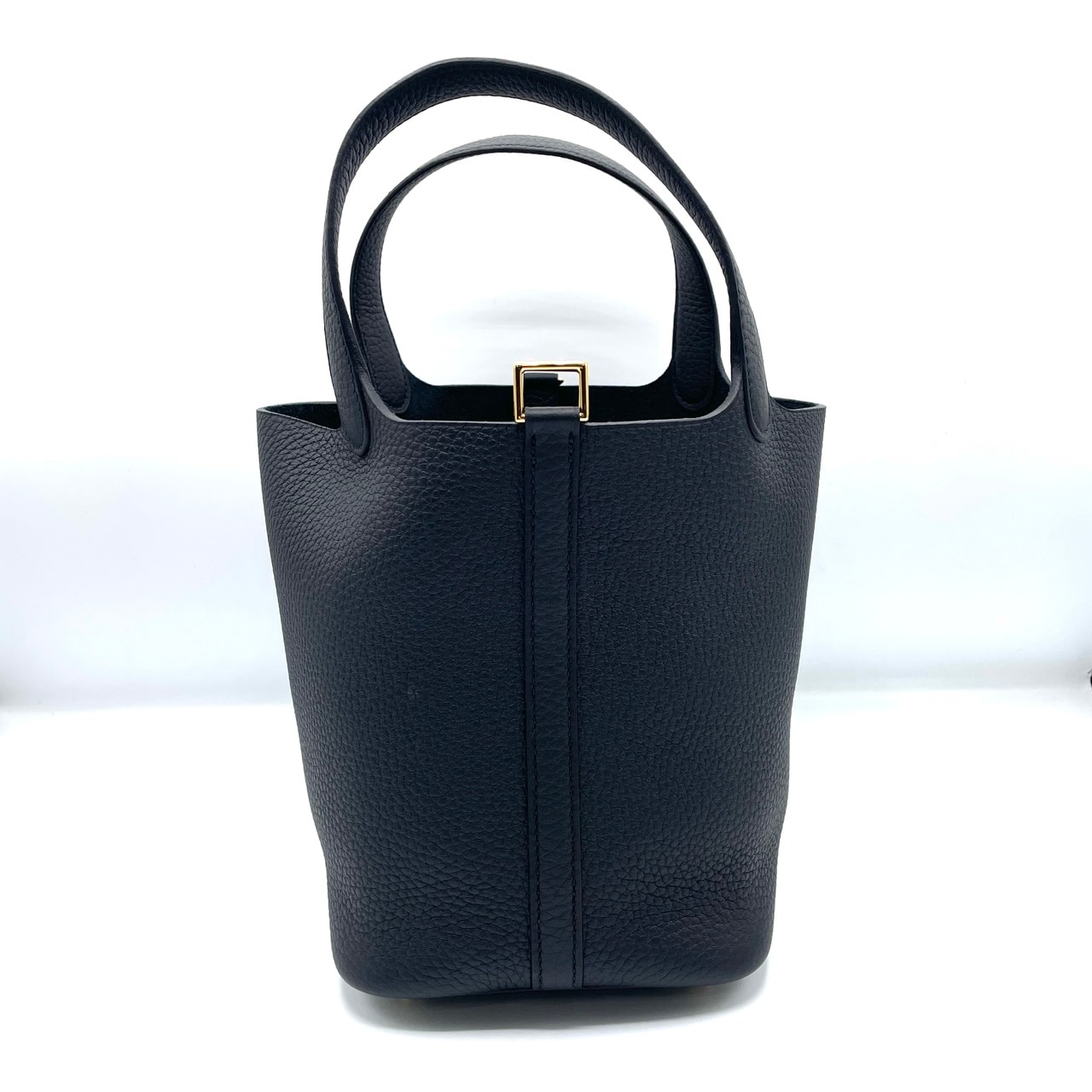 【新品未使用】HERMES エルメス　ピコタン18 PM ブラック金金具 G刻印 エルメス ピコタンロックpm ブラック×」ゴールド金具 完品 AF-327