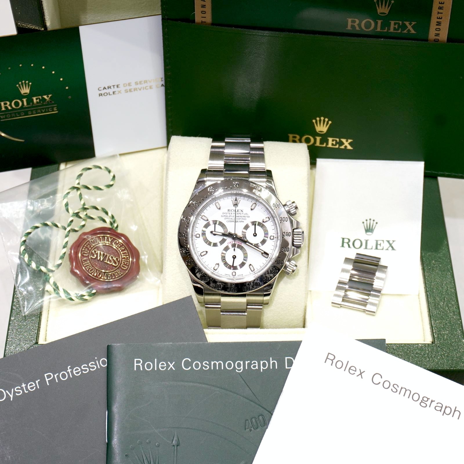 C-256 ROLEX (����å���) �����⥰��եǥ��ȥ� �ӻ��� 116520 �ۥ磻�� SS ���ϥХå��� ����OH��(2026/2) ��°�ʴ��� ������� ���Ź