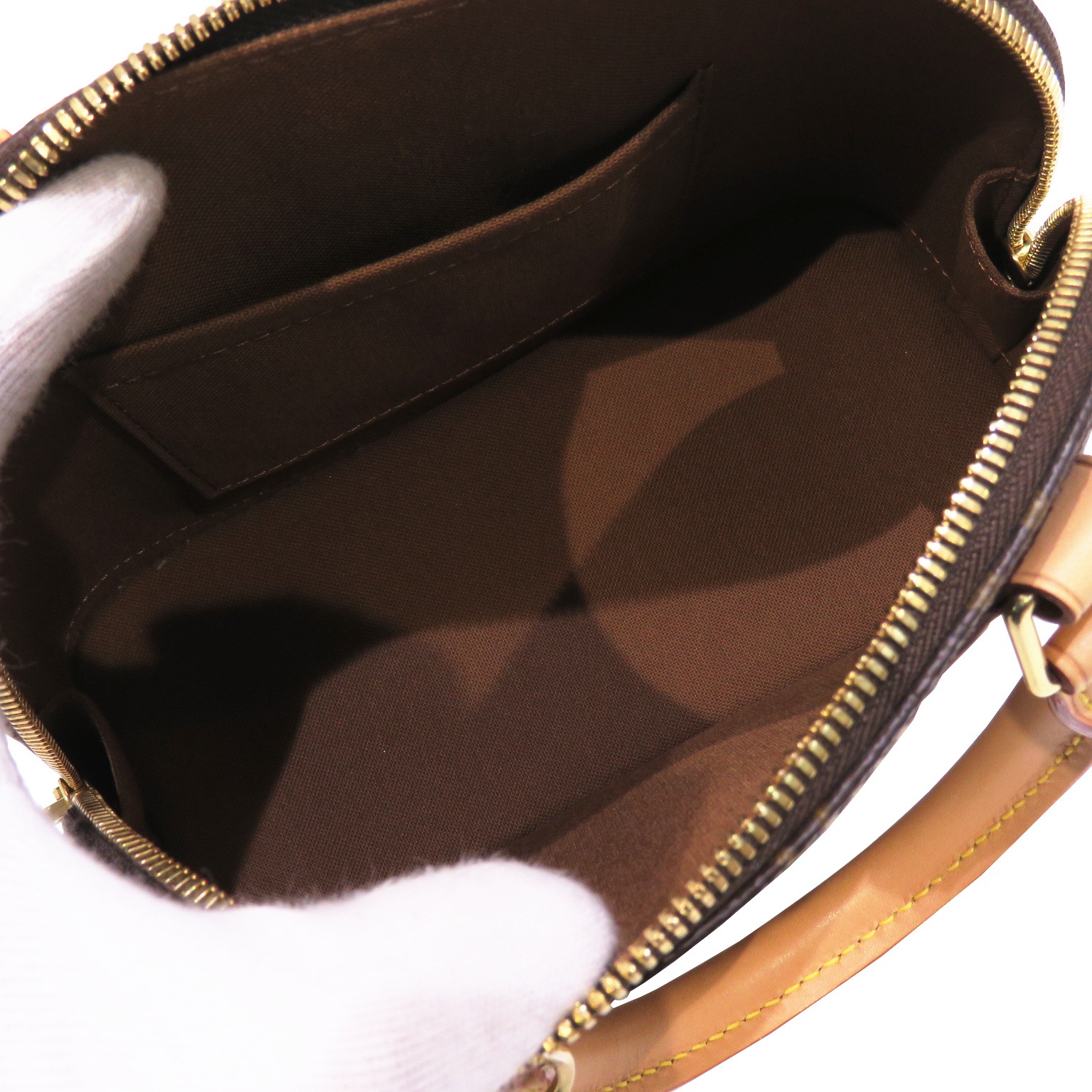 LOUIS VUITTON (�륤�����ȥ�) �����BB �ϥ�ɥХå� ���������Хå� M46990 �֥饦�� ��Υ���ࡦ�����Х� �쥶�� ���A O198 ���Ź