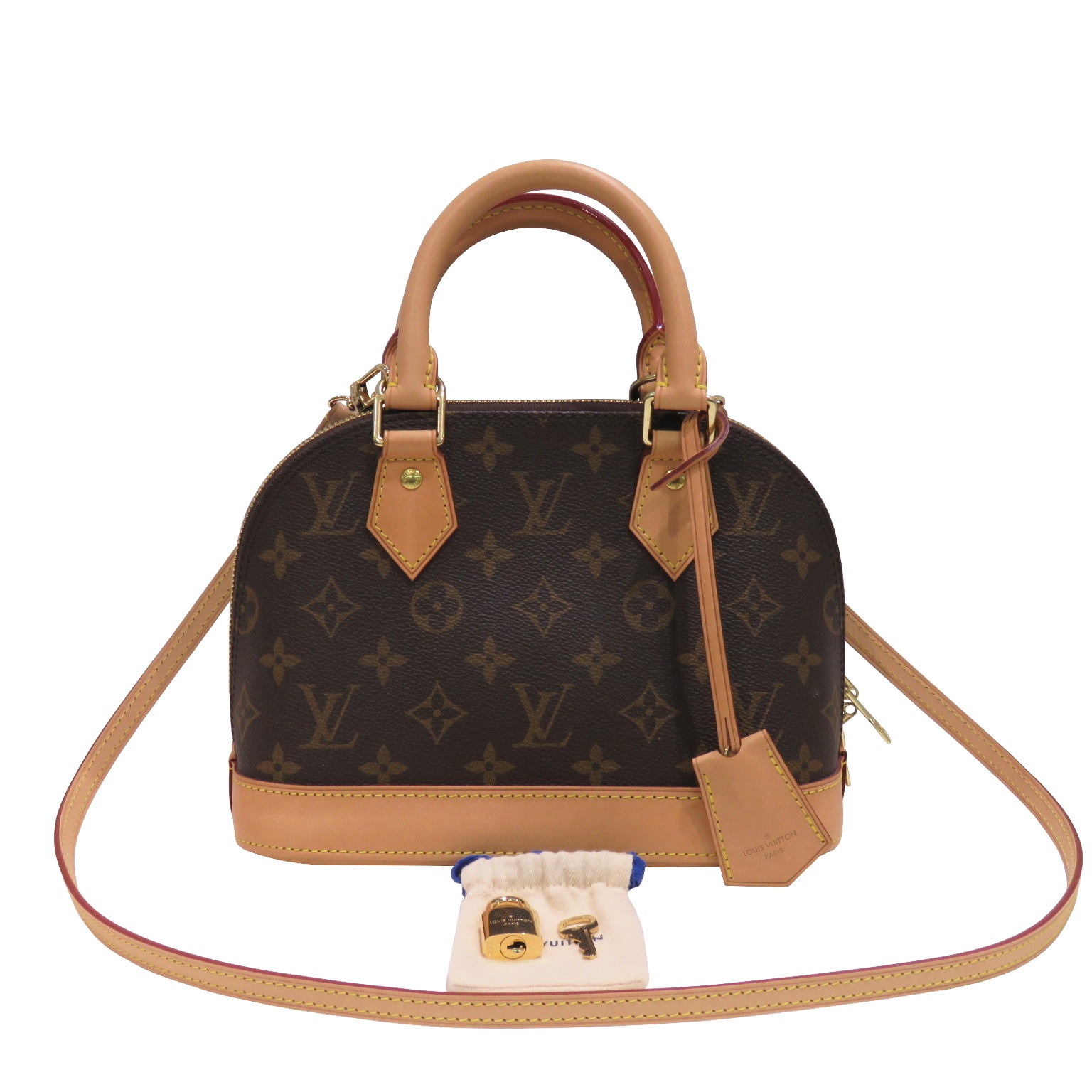LOUIS VUITTON (�륤�����ȥ�) �����BB �ϥ�ɥХå� ���������Хå� M46990 �֥饦�� ��Υ���ࡦ�����Х� �쥶�� ���A O198 ���Ź