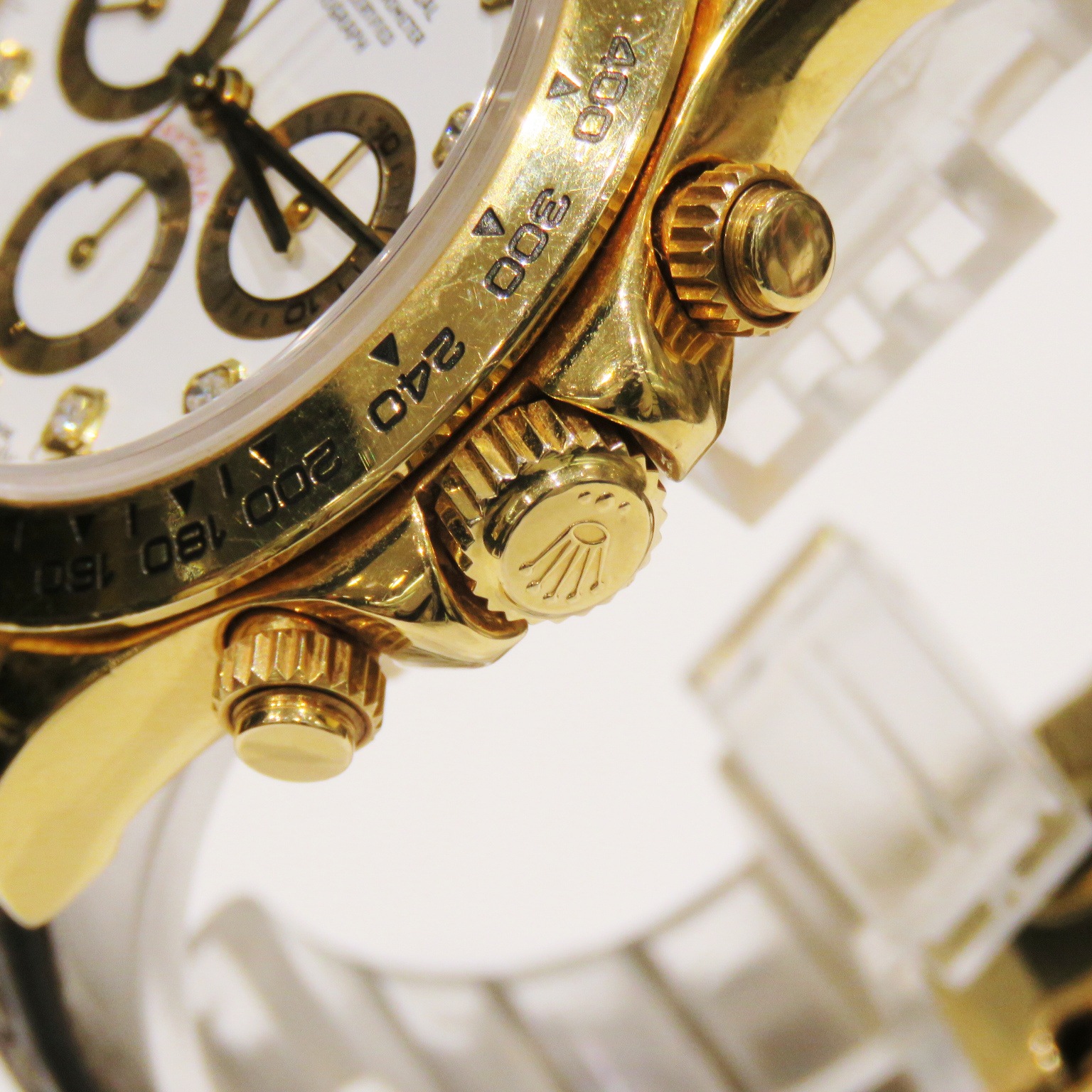 ROLEX (����å���) �����⥰��եǥ��ȥ� �ӻ��� 16518G �ۥ磻�� 8P������ YG/�쥶�� ����� B-268 ���Ź
