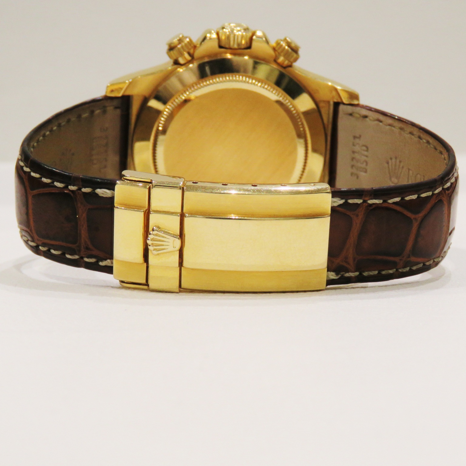 ROLEX (����å���) �����⥰��եǥ��ȥ� �ӻ��� 16518G �ۥ磻�� 8P������ YG/�쥶�� ����� B-268 ���Ź