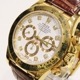 ROLEX (����å���) �����⥰��եǥ��ȥ� �ӻ��� 16518G �ۥ磻�� 8P������ YG/�쥶�� ����� B-268 ���Ź