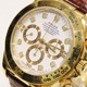 ROLEX (����å���) �����⥰��եǥ��ȥ� �ӻ��� 16518G �ۥ磻�� 8P������ YG/�쥶�� ����� B-268 ���Ź