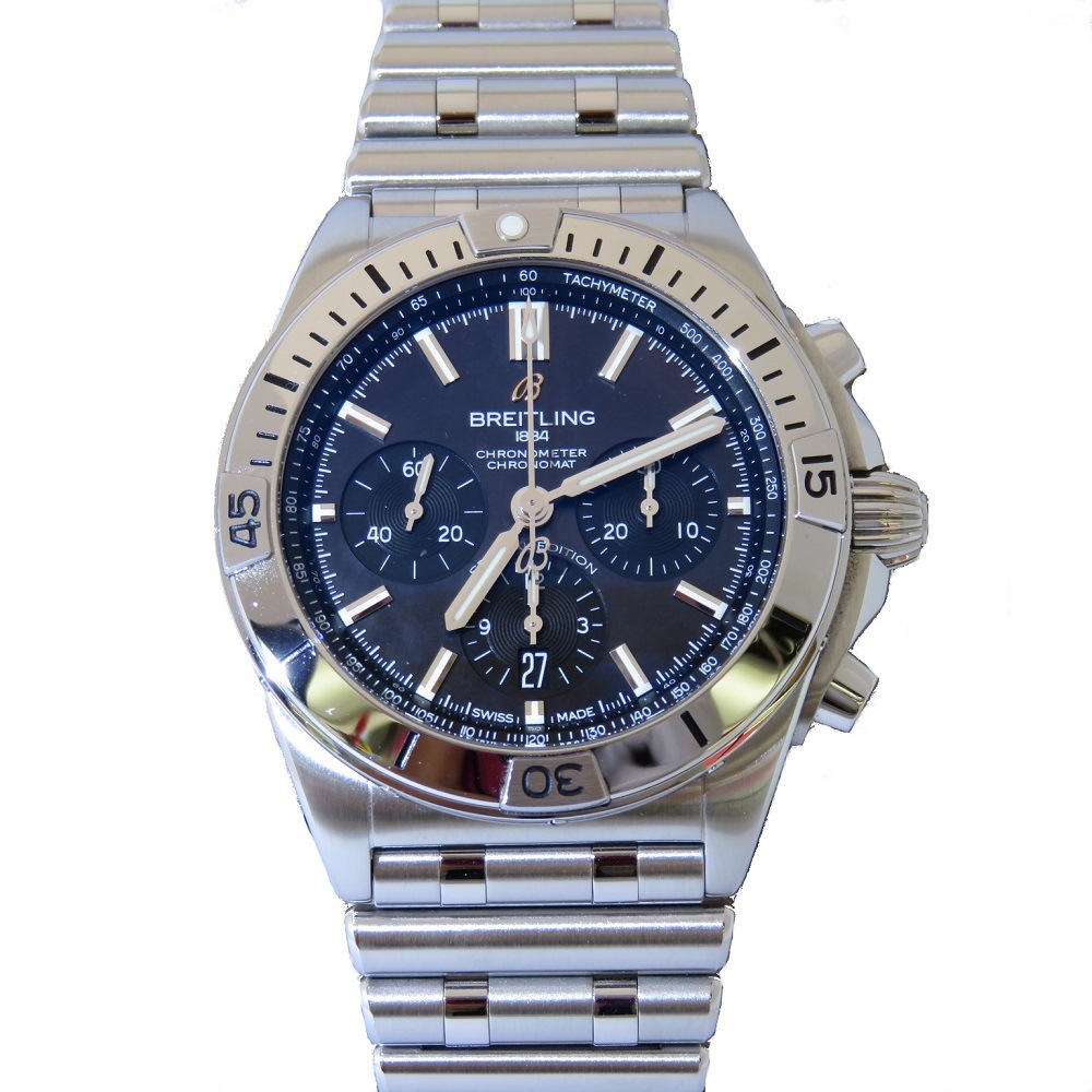 BREITLING(�֥饤�ȥ��) �����Υޥå�B01 �ӻ��� AB0134 ����ѥ󥨥ǥ������ �֥�å� SS ���A UL-5 (����Ź)