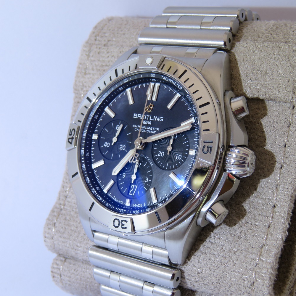 BREITLING(�֥饤�ȥ��) �����Υޥå�B01 �ӻ��� AB0134 ����ѥ󥨥ǥ������ �֥�å� SS ���A UL-5 (����Ź)