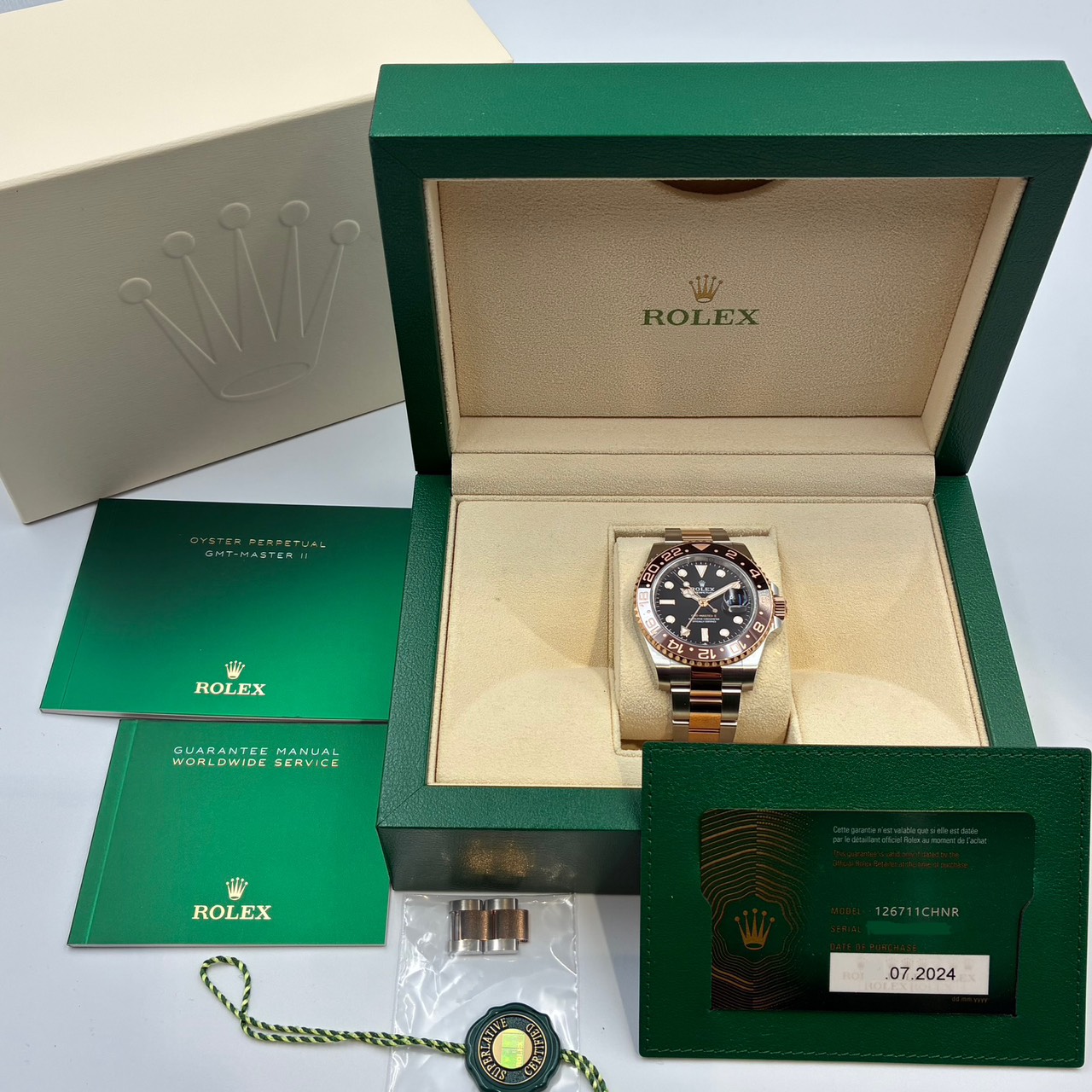 ROLEX (����å���) GMT�ޥ������� �ӻ��� 126711CHNR �֥�å� SS/ERG ���������� ��°�ʴ��� ̤���� ���ض�Ź ST-981