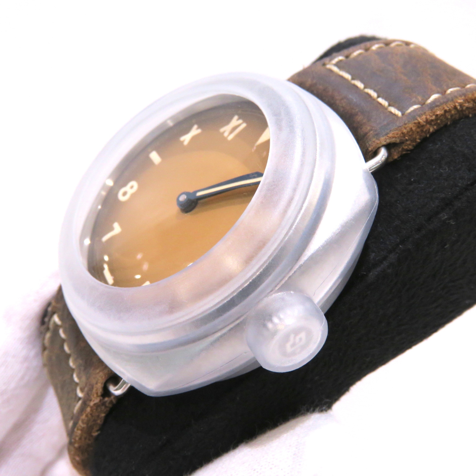 PANERAI(�ѥͥ饤) �饸���ߡ��륫��ե���ߥ� PAM00931 �֥饦�� �괬�� �쥶���ؤ��٥��2�� ���A B-199�����Ź