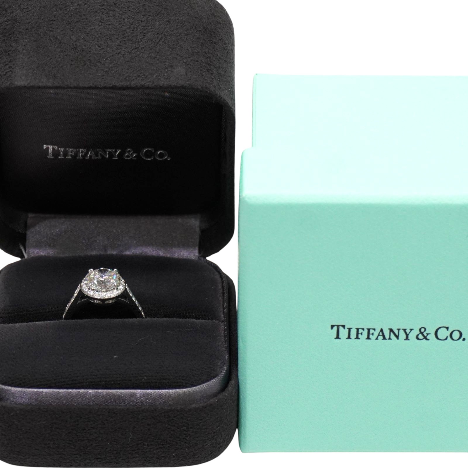 TIFFANY&CO(�ƥ��ե��ˡ�) ���쥹�ȥ饦��ɥ֥�ꥢ��ȥ��󥲡������ȥ�� PT950 #11�� ���A C108 ���Ź