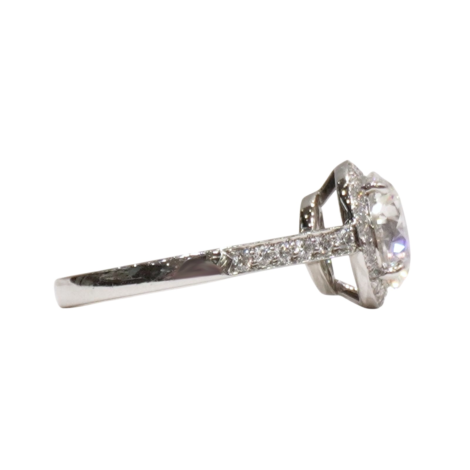 TIFFANY&CO(�ƥ��ե��ˡ�) ���쥹�ȥ饦��ɥ֥�ꥢ��ȥ��󥲡������ȥ�� PT950 #11�� ���A C108 ���Ź