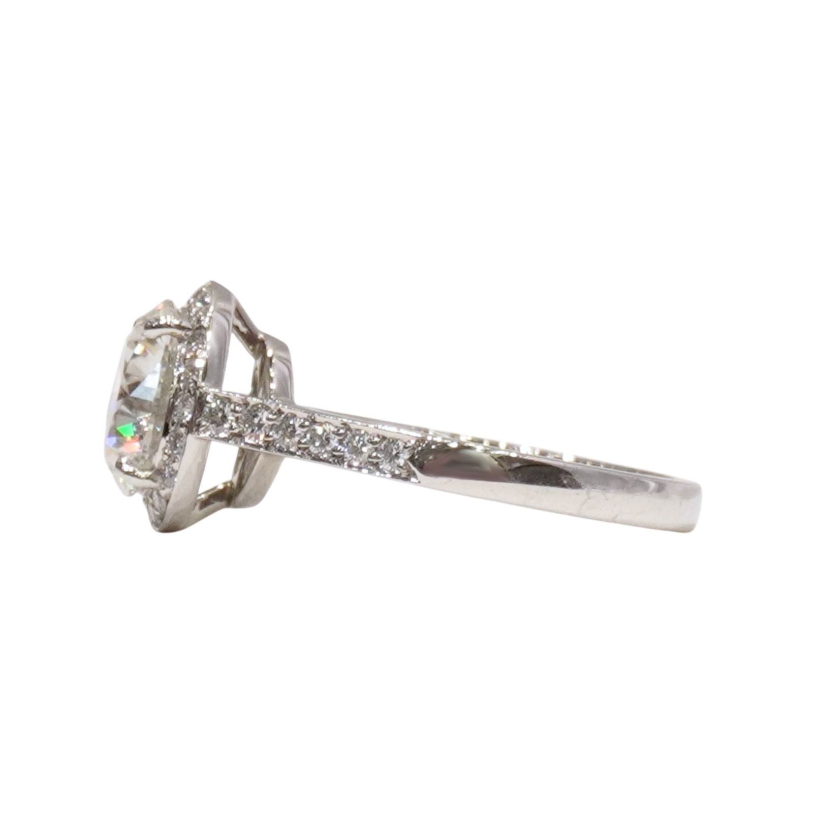 TIFFANY&CO(�ƥ��ե��ˡ�) ���쥹�ȥ饦��ɥ֥�ꥢ��ȥ��󥲡������ȥ�� PT950 #11�� ���A C108 ���Ź