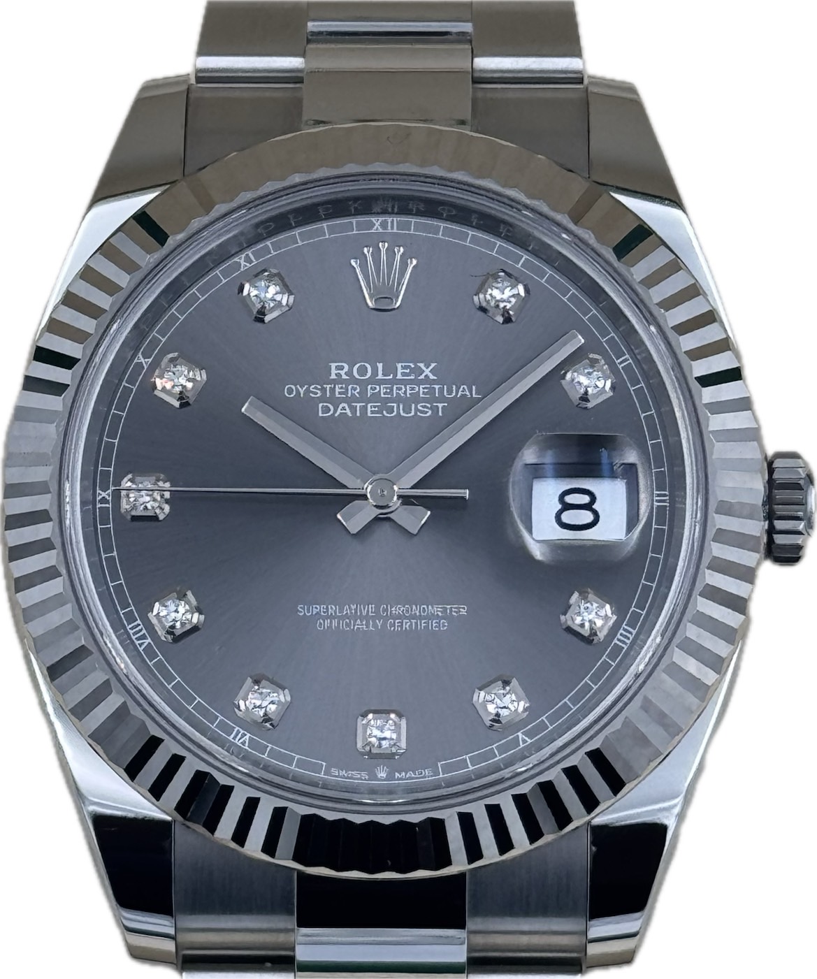 ROLEX(����å���)�ǥ��ȥ��㥹��41 126334 10PD���졼�� WG/SS ������� ���ض�Ź CAT-751