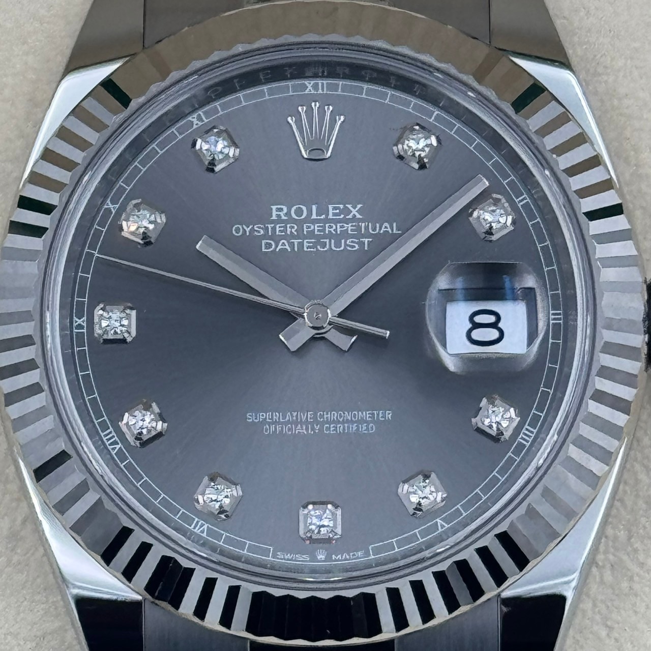 ROLEX(����å���)�ǥ��ȥ��㥹��41 126334 10PD���졼�� WG/SS ������� ���ض�Ź CAT-751