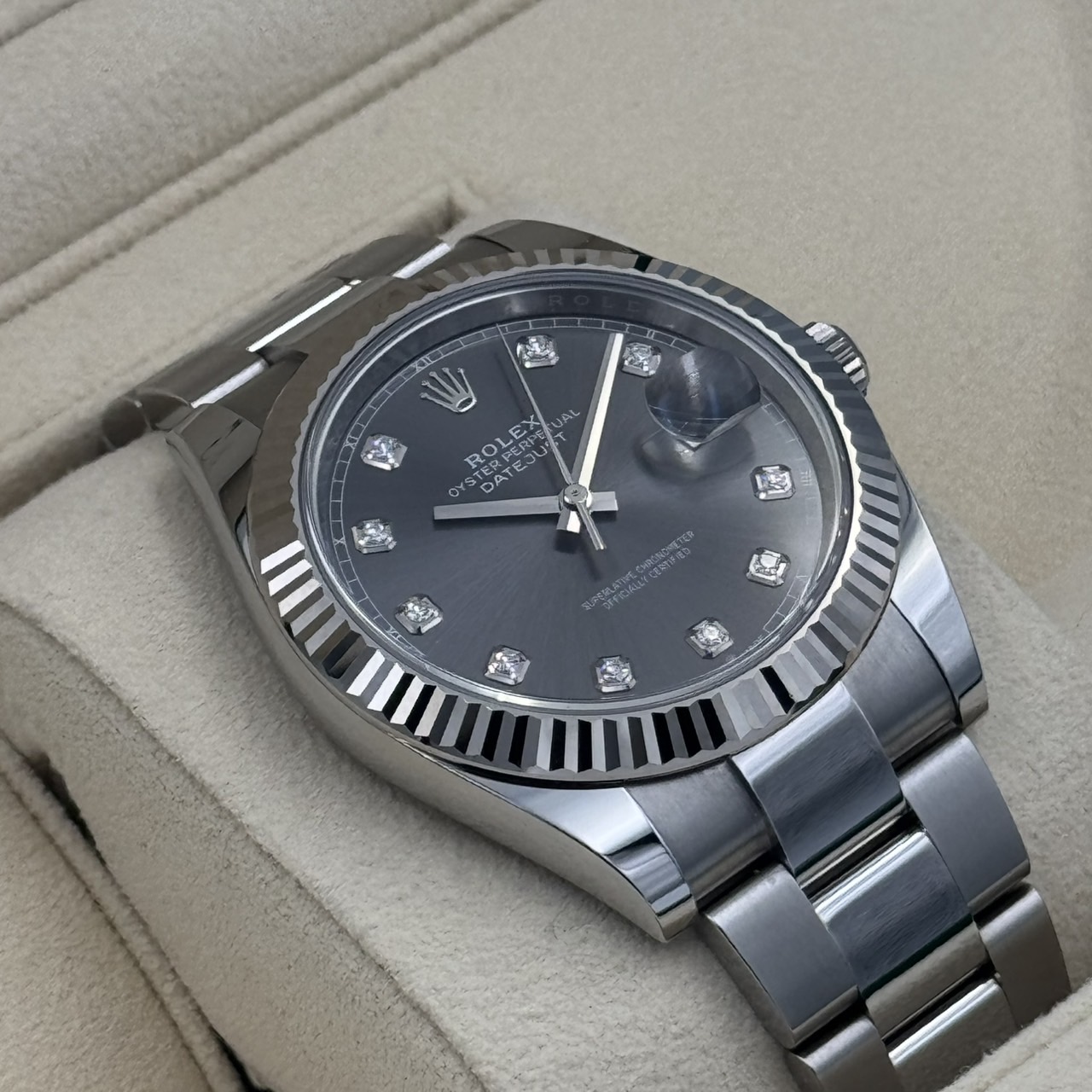 ROLEX(����å���)�ǥ��ȥ��㥹��41 126334 10PD���졼�� WG/SS ������� ���ض�Ź CAT-751