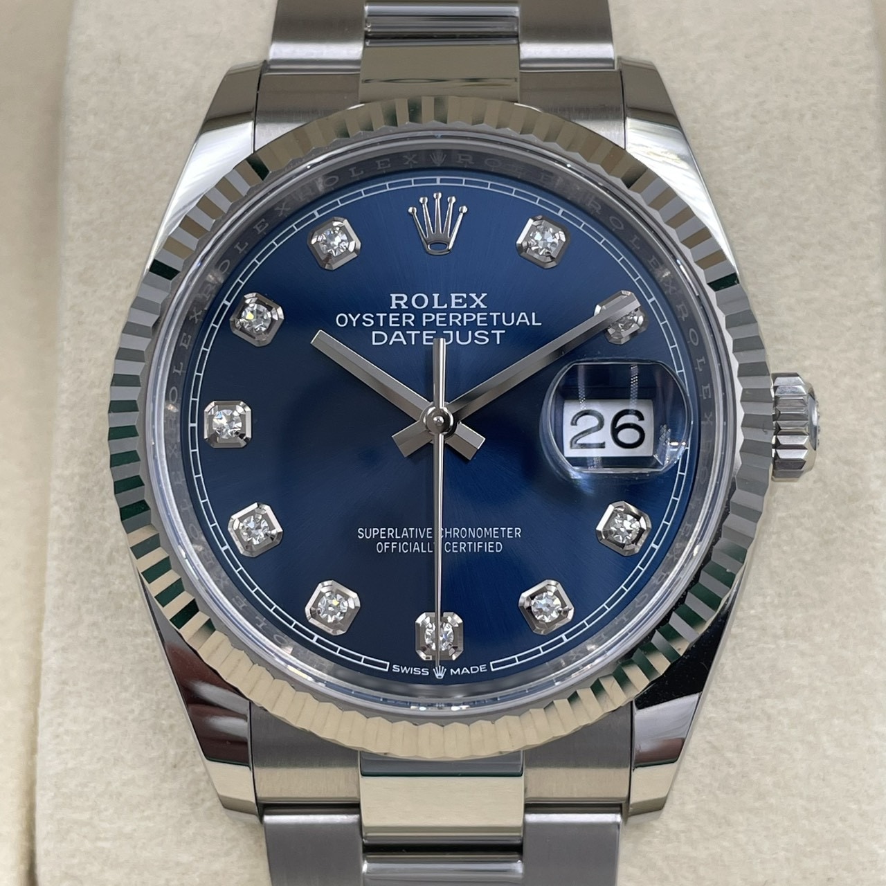 ROLEX(����å���) �ǥ��ȥ��㥹��36 126234G �֥롼 10P������ ���������� 2025ǯ3�� ����� ���� ST-994 ���ض�Ź