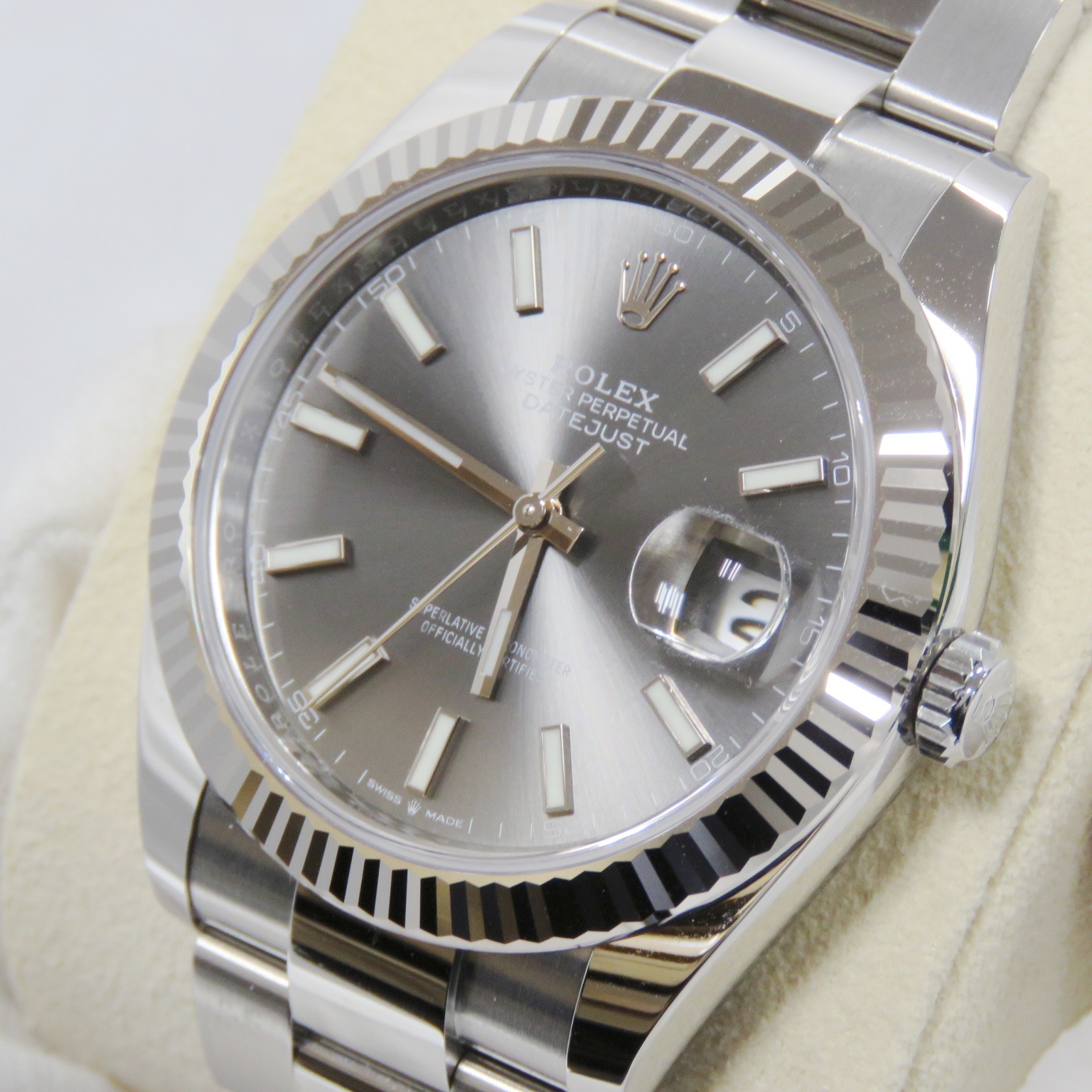E-013 ROLEX (����å���) �ǥ��ȥ��㥹��41 �ӻ��� 126334 ���졼�ȥС� SS/WG ���������� ̤Ĵ�� ��°�ʴ��� ̤���� ���Ź