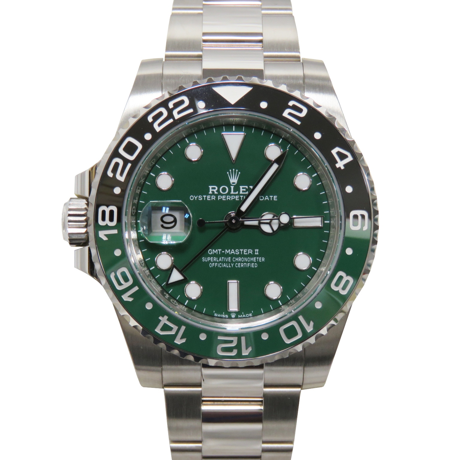 D-113 ROLEX (ロレックス) GMTマスターⅡ 腕時計 126729VTNR グリーン