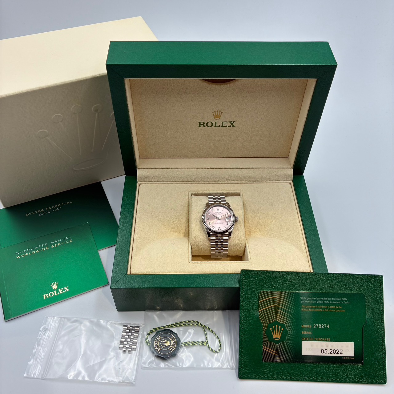 ROLEX (����å���) �ǥ��ȥ��㥹��31 �ӻ��� 278274 �ԥ󥯥����� SS/WG ����ӥ꡼ ��°�ʴ��� ����� ���ض�Ź ST-971