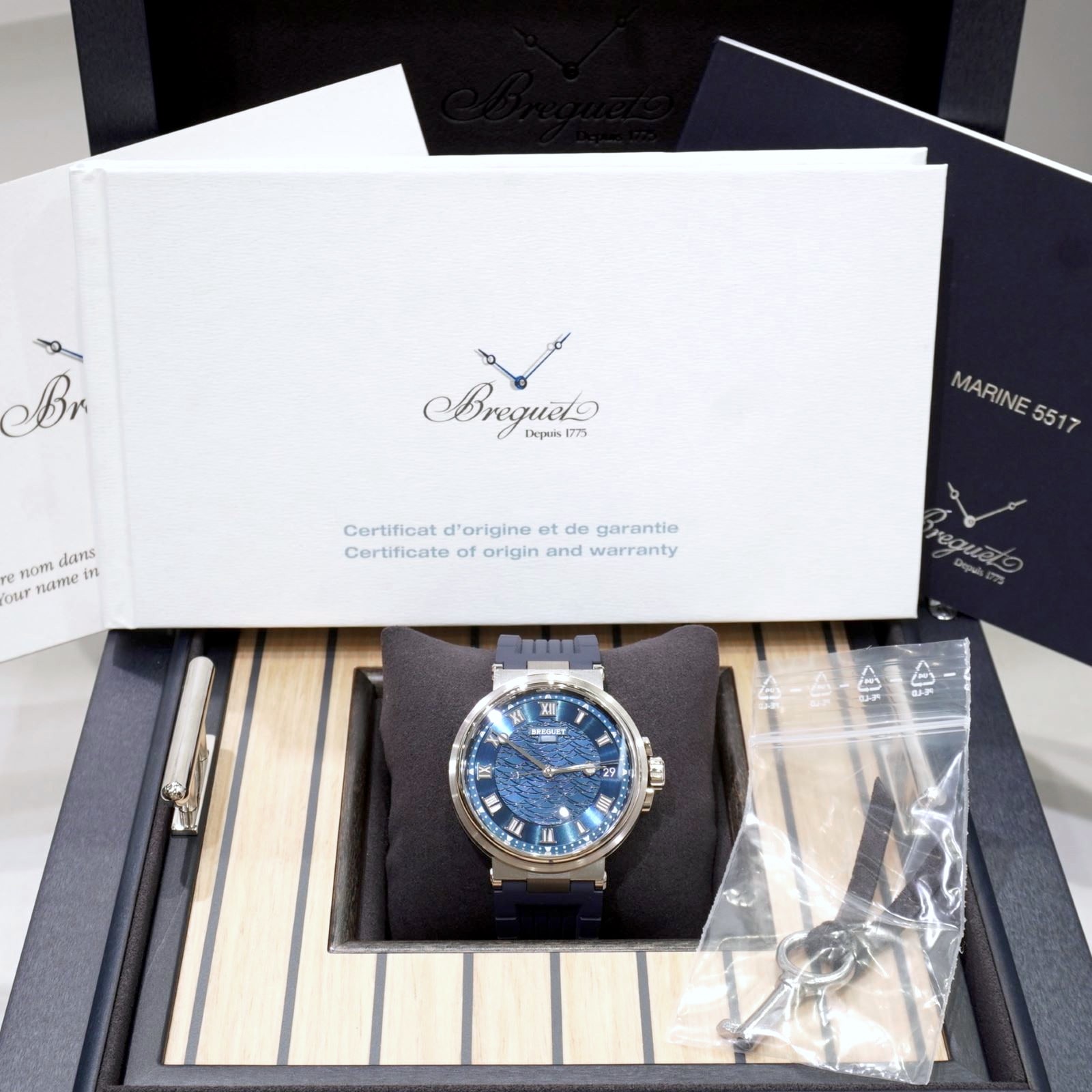 C-291 Breguet(�֥쥲) �ޥ꡼�� �ӻ��� 5517BB/Y2/5ZU �֥롼 K18WG ��С����ȥ�å� ��°�ʴ��� ����� ���Ź