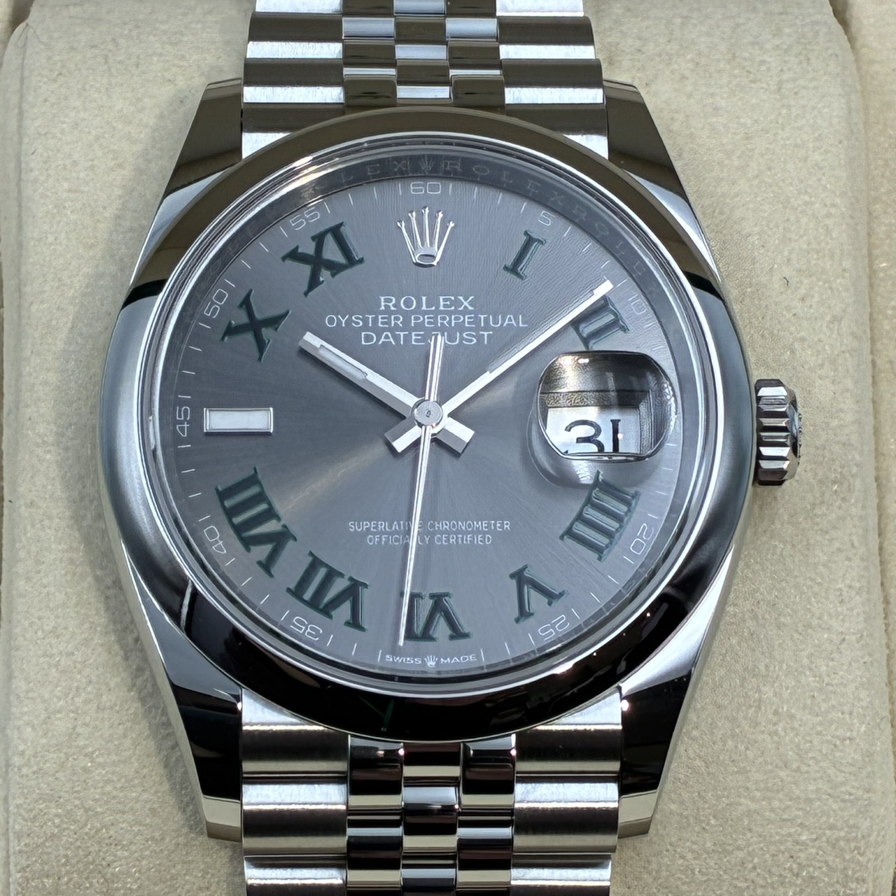 ROLEX (����å���) �ǥ��ȥ��㥹��36 �ӻ��� 126200 ���졼�ȥ����� SS/WG ����ӥ꡼ ��°�ʴ��� ̤������ ���ض�Ź ST-976