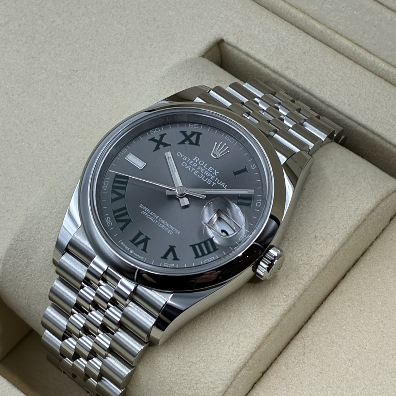 ROLEX (����å���) �ǥ��ȥ��㥹��36 �ӻ��� 126200 ���졼�ȥ����� SS/WG ����ӥ꡼ ��°�ʴ��� ̤������ ���ض�Ź ST-976